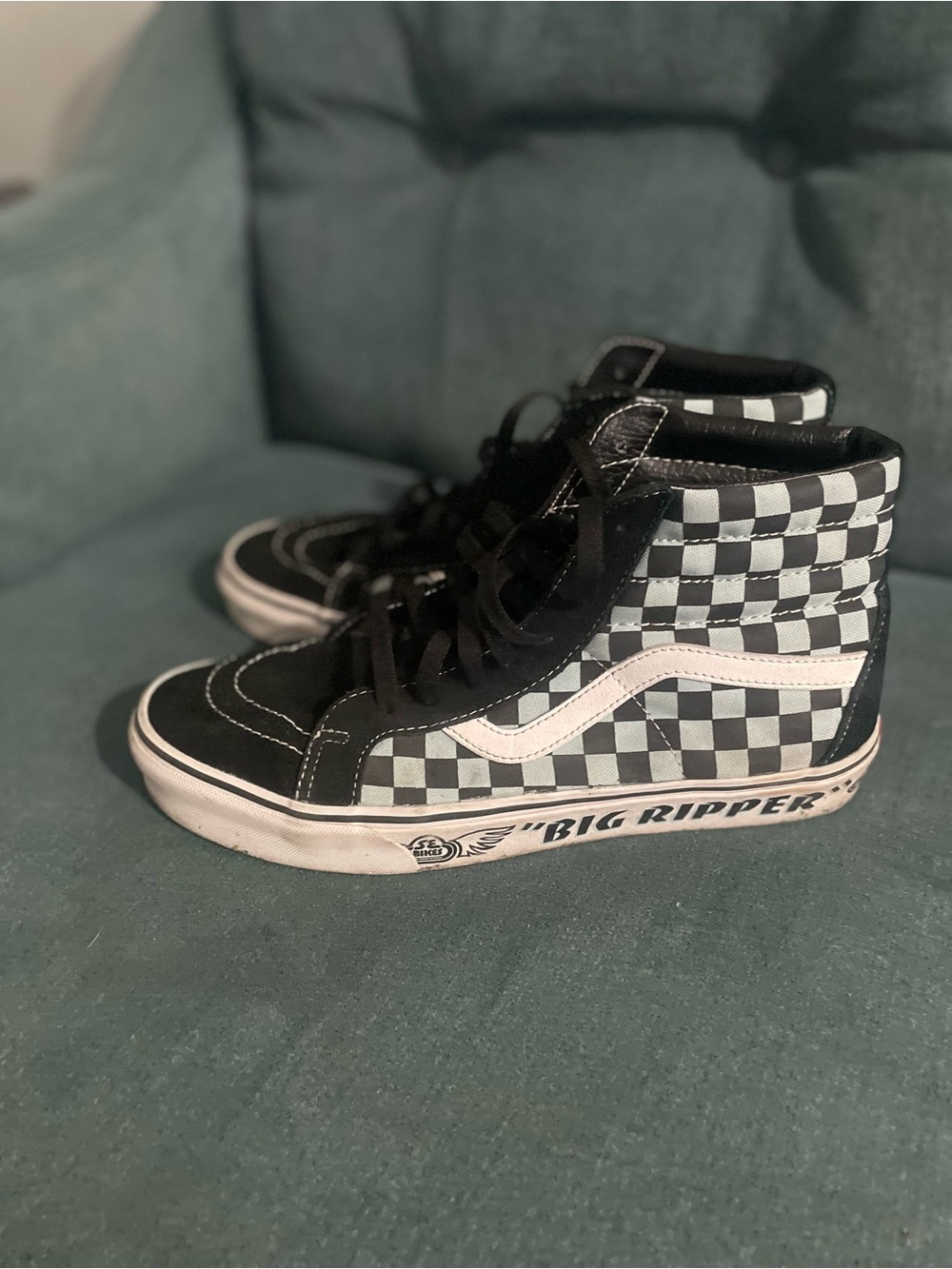 Vans Sk8-Hi SE Bikes “Big Ripper” Checkerboard High-Top Sneakers Men’s Size 11